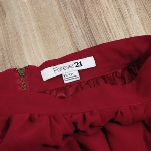 Maroon Forever 21 circle skirt